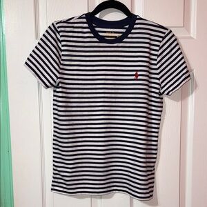 Polo Ralph Lauren Navy and White Striped Tee